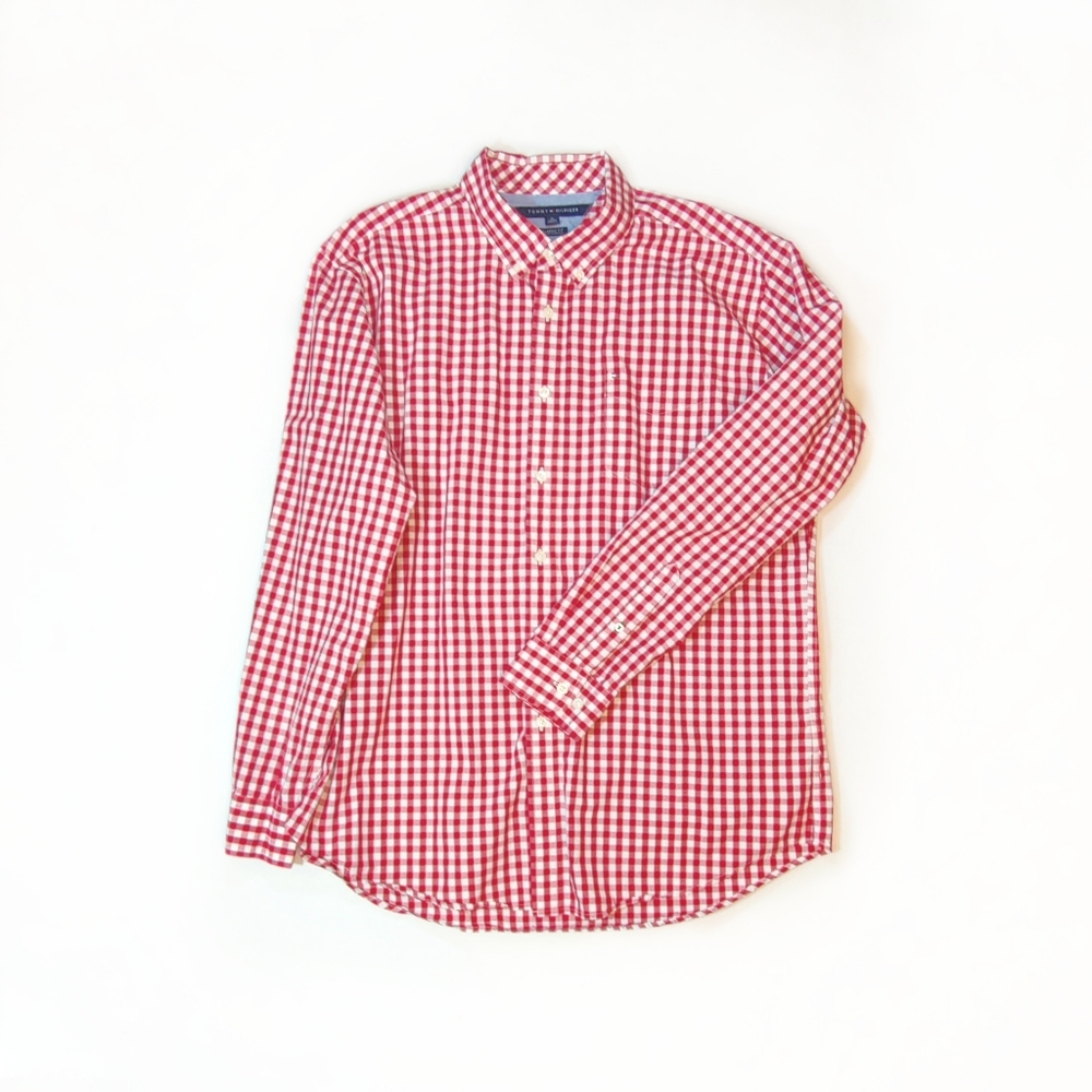 Tommy Hilfiger button up shirt, classic fit, men's size Xlarge.